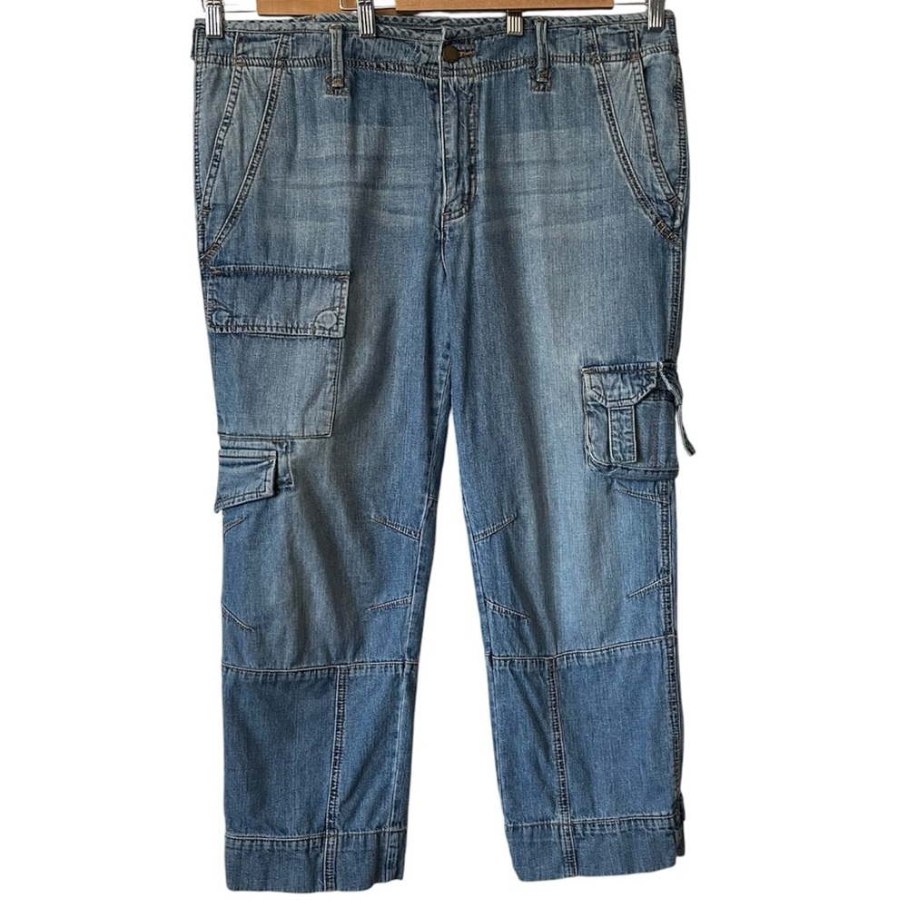 Lauren Jeans Co. Ralph Lauren Vintage Cropped Multi Pocket/Snap Cargo Jeans 16